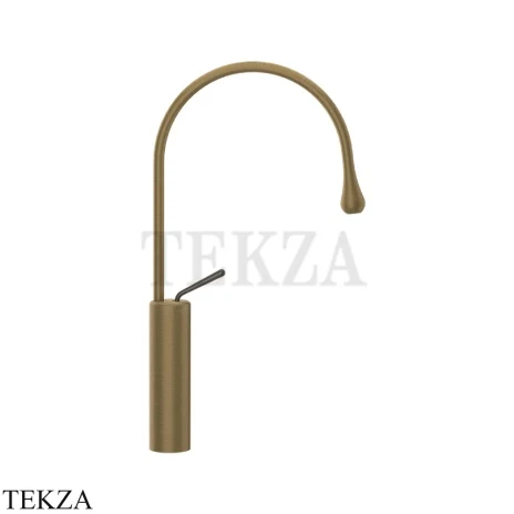 Gessi Goccia Смеситель для раковины высокий, без сливного гарнитура 33609-713, Antique Brass