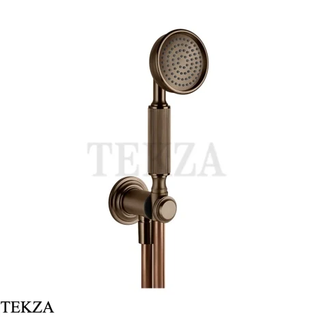 Gessi VENTI20 Душевой комплект с душевой лейкой, шланг, вывод 65123-761, Coffee Bronze Br. PVD