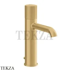 Gessi Habito RIGATO Смеситель для раковины средний, с донным клапаном 70505-727, Brushed Brass