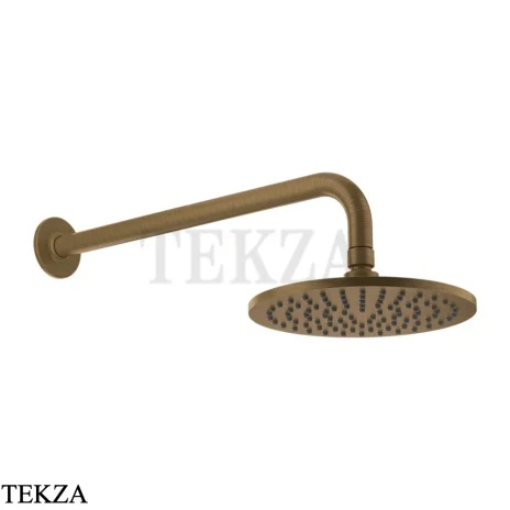Gessi INCISO SHOWER Верхняя душевая лейка 20 с кронштейном 58148-713, Antique Brass