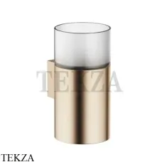 Dornbracht Стакан настенный с держателем, хрусталь матовый 83401979-27, Brushed Light Gold