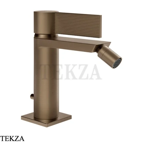Gessi Inverso RIGATO Смеситель для биде, с донным клапаном 73507-761, Coffee Bronze Brushed PVD