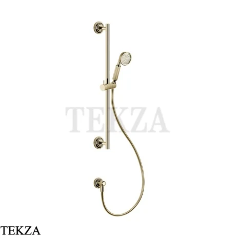 Gessi VENTI20 Штанга в комплекте с душевой лейкой, шланг, вывод 65141-710, Brass PVD