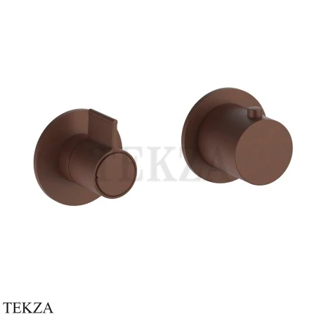 Fantini Flora Термостат для душа, 2 потока, внешняя часть 76S5J723B, Matt Mokka PVD