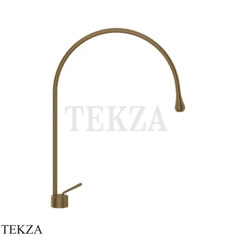 Gessi Goccia Смеситель для раковины высокий, без сливного гарнитура 33603-791, Deep Bronze Br. PVD