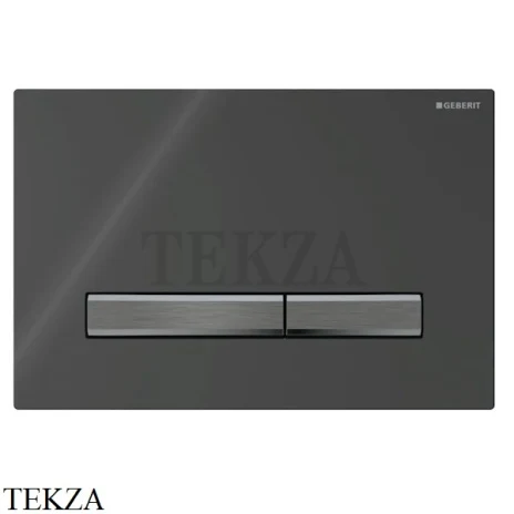Geberit Sigma50 Клавиша смыва, стекло 115.671.DW.2, черный-хром черный