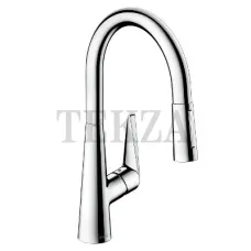 Hansgrohe Talis S Смеситель для кухни с выдвижным душем 72813000, хром глянец