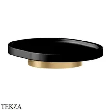 Newform X-Steel 316 Мыльница подвесная с держателем, композит 73251X.59.097, PVD Brushed gold