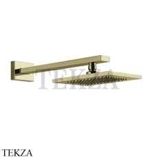 Gessi Rettangolo shower Верхний душ с кронштейном 20148-710, Brass PVD