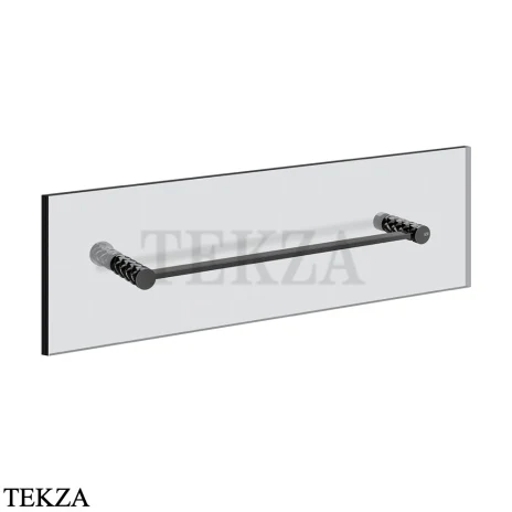 Gessi Pelle Tresse Полотенцедержатель для крепления на стекло, 45 см 78613-706, Black Metal PVD