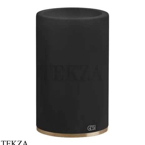 Gessi 316 ACCESSORIES Стакан для зубных щеток настольный, композит черный 54732-726, Warm Steel Brushed PVD