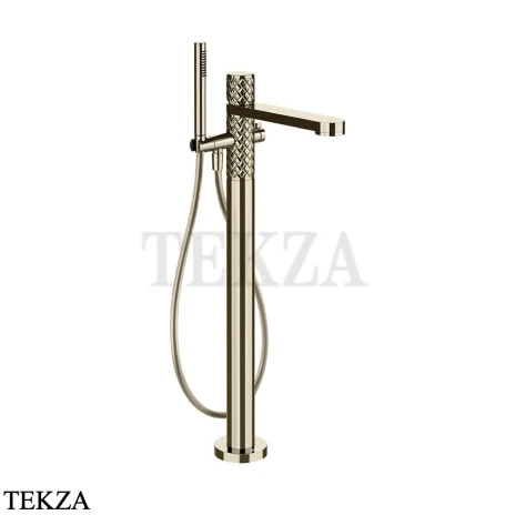 Gessi Pelle Tresse Смеситель для ванны напольный, с гарнитуром, 78028-720, Nickel PVD