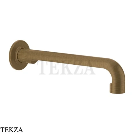 Gessi INCISO Излив для раковины настенный длинный 58101-713, Antique Brass