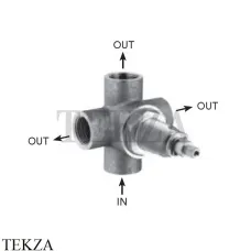Nicolazzi Встраиваемая часть переключателя на 3 потребителя