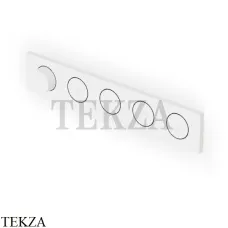 Zucchetti Hoop Термостат для душа на 4 потока, внешняя часть ZHO784.W1, bianco opaco goffrato