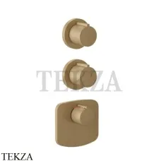 Gessi Ingranaggio-Anello Термостат для душа, 2 потока, внешняя часть 43234-726, Warm Bronze Br.