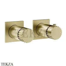 Gessi Incastri Термостат для душа 2 потока, внешняя часть 75134-727, Brass Br. PVD