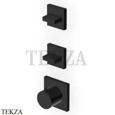 Zucchetti Aguablu Термостат для душа, 2 выхода, внешняя часть ZA5802.P81, brushed total black PVD