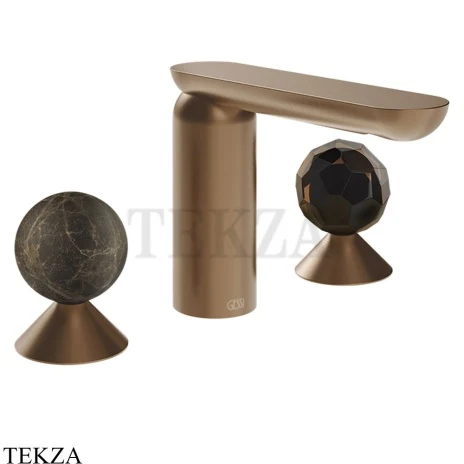 Gessi Perle Смеситель для раковины на 3 отв., без гарнитура 74125-708, медь Brushed