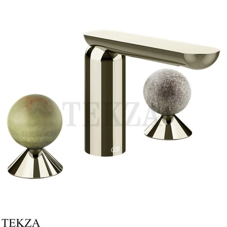 Gessi Perle Смеситель для раковины на 3 отв., без гарнитура 74565-720, никель глянец