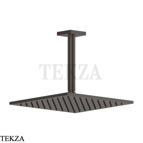 Gessi RILIEVO Потолочная душевая лейка с кронштейном 59155-707, Black Metal Brushed PVD