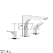 Gessi RILIEVO Смеситель для раковины 3 отверстия, с донным клапаном 59011-031, хром глянец