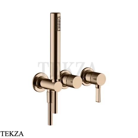 Gessi INCISO SHOWER Смеситель для душа с гарнитуром 58345-030, Copper PVD