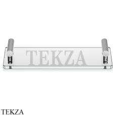 Decor Walther CLUB TAB Поднос-полка стеклянная с ручками 0856102, хром глянец