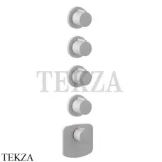 Gessi Ingranaggio-Anello Термостат для душа, 4 потока, внешняя часть 43238-279, белый матовый