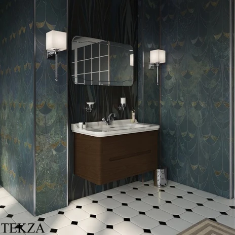 Kerasan Waldorf Комплект подвесной мебели 100см, с 2-мя ящиками 925546, Noce темный орех