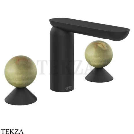 Gessi Perle Смеситель для раковины на 3 отв., без гарнитура 74555-299, черный матовый