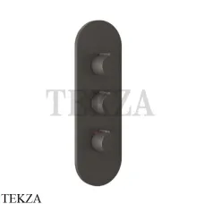 Gessi Ingranaggio-Anello Термостат для душа, 2 потока, внешняя часть 43064-707, Black Metal Brushed
