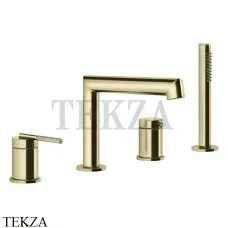 Gessi INGRANAGGIO Смеситель на борт ванны, с гарнитуром 63537-710, Brass PVD