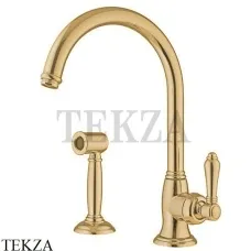 Nicolazzi Cucina Смеситель для кухни с поворотным изливом и отдельным душем, Satin gold