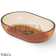 Dea Design Washbasins Раковина настольная овальная Glasstech DD9034 580 R1, Sunset R1