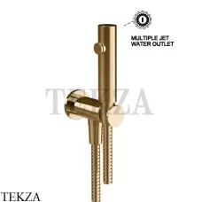 Gessi Total look Гигиенический душ с выводом воды и держателем 45123-735, Warm Bronze PVD