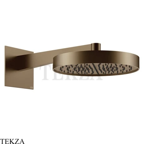 Gessi Incastri Верхняя лейка D30 с кронштейном из стены 63068-761, бронза Coffee