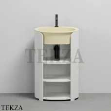 CIELO I Catini Tiberino Тумба отдельностоящая CAMTL, с 3-мя полками, слив в стену, белый-Canapa CIELO I Catini Tiberino Тумба отдельностоящая CAMTL, с 3-мя полками, слив в стену, белый-Canapa