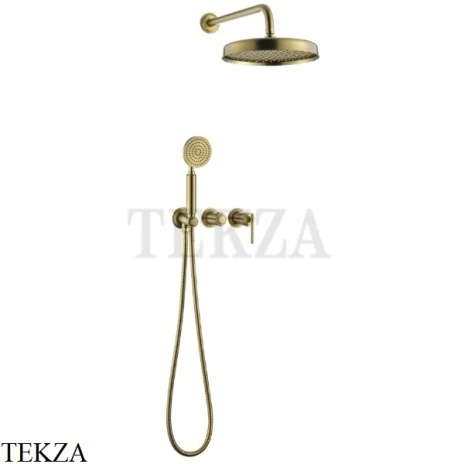 Boheme ETERNA Смеситель для душа, верхний и ручной душ 174-MG, Matt Gold