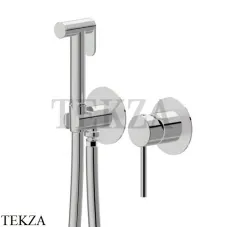 Newform Гигиенический душ с держателем, смеситель, внешняя часть 885.21.018, хром глянец