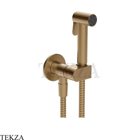 Gessi Гигиенический душ с запорным узлом, выводом воды и держателем 45226-726, бронза Brushed