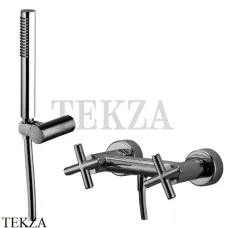 FIMA Carlo Frattini Maxima Смеситель для душа с гарнитуром F5305CN, Black chrome