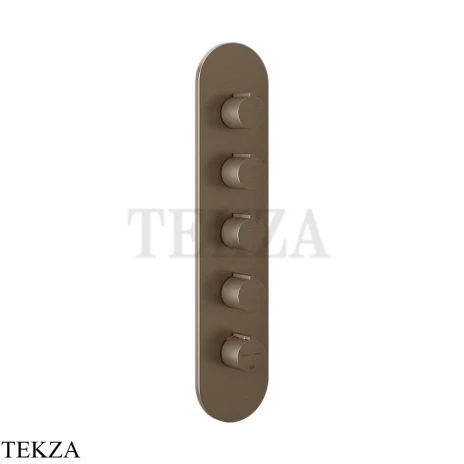 Gessi Ingranaggio-Anello Термостат для душа, 4 потока, внешняя часть 43068-761, Coffee Bronze Br. PVD