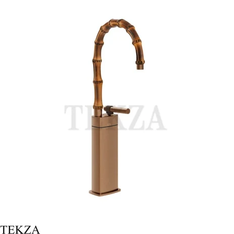 Gessi Jacqueline Смеситель для раковины высокий, без донного клапана 77005-708, медь Brushed