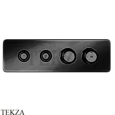 Gessi VENTI20 Термостатический смеситель на 2 потока с кнопками, внешняя часть 65222-299, Black XL