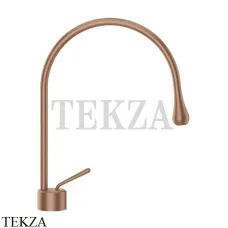Gessi Goccia Смеситель для раковины средний, без сливного гарнитура 33602-125, Copper Brushed