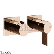 Gessi Inverso RIGATO Смеситель для душа, 2 потока, внешняя часть 73538-030, Copper глянец Gessi Inverso RIGATO Смеситель для душа, 2 потока, внешняя часть 73538-030, Copper глянец
