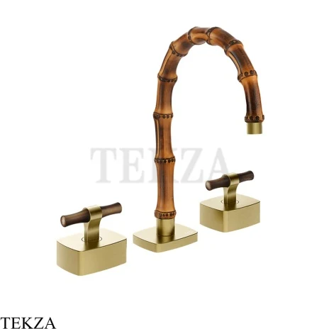 Gessi Jacqueline Смеситель для раковины на 3 отв., без донного клапана 77213-727, шампань Brushed