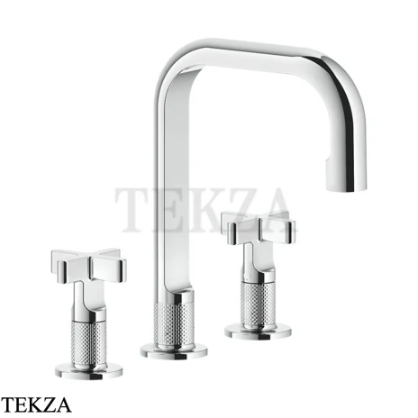 Gessi INCISO+ Смеситель для раковины, 3 отверстия, средний, без гарнитура 58114-031, хром глянец
