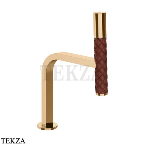 Gessi Pelle Tresse Смеситель для раковины, без сливного гарнитура 78602-430, Red Cherry/ Warm Bronze PVD